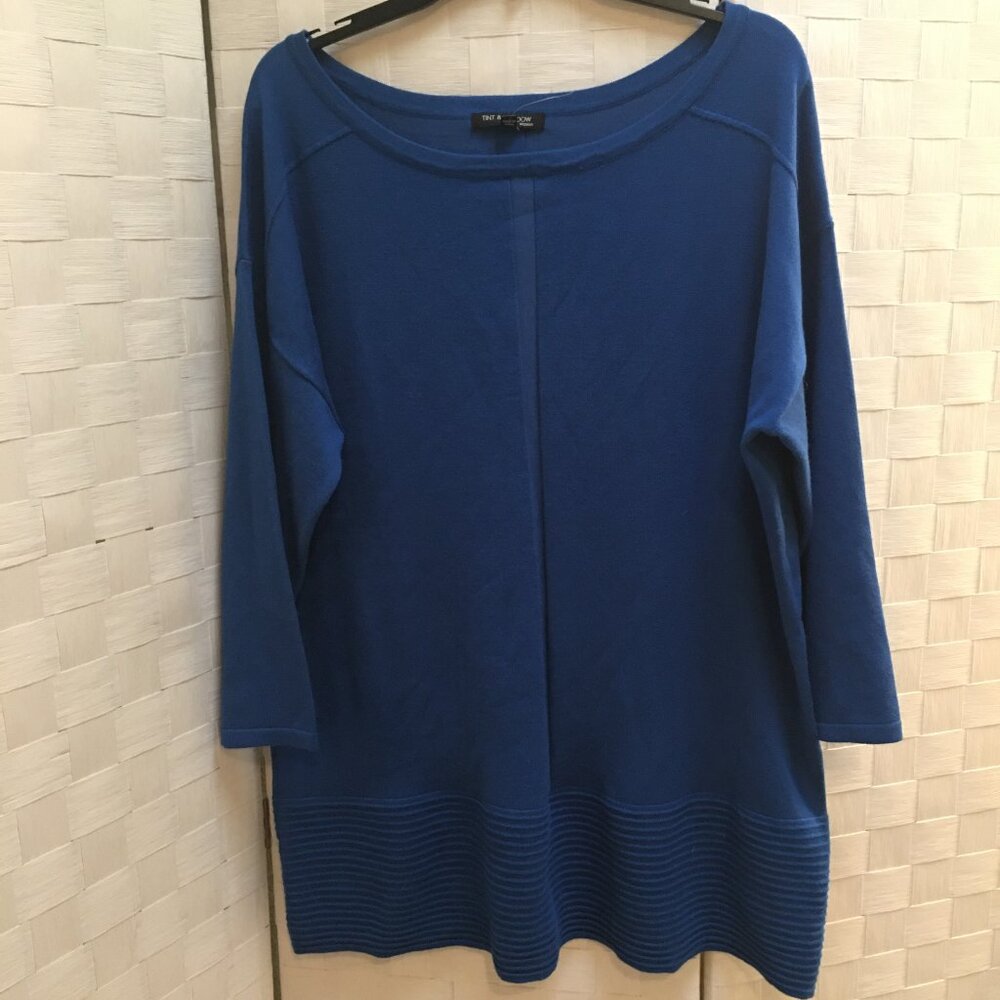 NWT Tint & Shadow blue tunic 3/4 sleeve sweater 1X